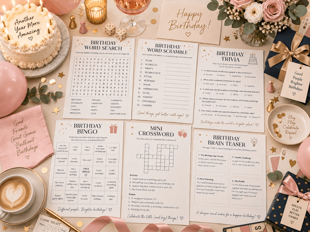 Free birthday party games for adults