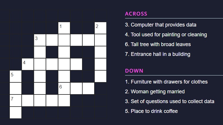 Free mini crosswords online. nyt mini crosswords for adults.