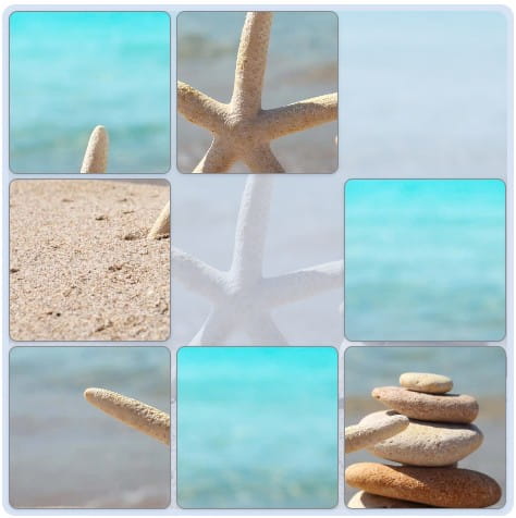 Free sliding tile picture puzzle