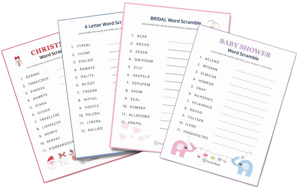 printable Word games for adults