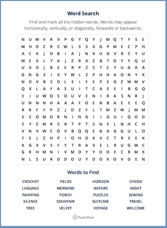 free printable games for adults. Free printable puzzles for adults