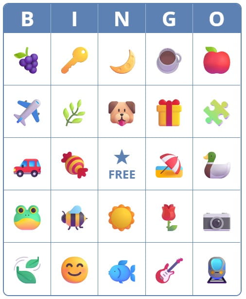 Free Unlimited Bingo Cards with pictures